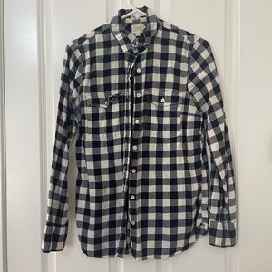 Womens small jcrew flannel button down